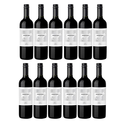 Hereford Shiraz Rotwein veganer Wein trocken Argentinien I Visando Paket (12 x 0,75l) von Weingut Hereford