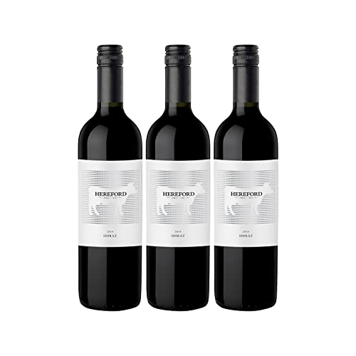 Hereford Shiraz Rotwein veganer Wein trocken Argentinien I Visando Paket (3 x 0,75l) von Weingut Hereford