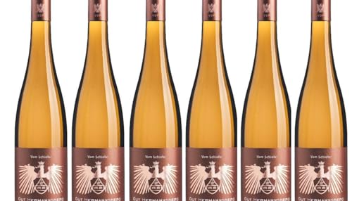 vom Schiefer Gut Hermannsberg Weisswein trocken Riesling Deutschland Nahe Birne, mineralisch, Orange, Stachelbeere 6x vom Schiefer Gut Hermannsberg Weisswein trocken Riesling Deutschland Nahe Birne, mineralisch, Orange, Stachelbeere 6x von Weingut Hermannsberg