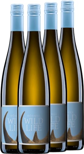 Wildlife Weißwein Cuvée Weingut Hörner Weißwein 4 x 0,75l VINELLO - 4 x Weinpaket inkl. kostenlosem VINELLO.weinausgießer von Weingut Hörner