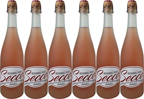 Rhabarber & Vanille Secco Alkoholfrei 6 x 0,75 l Aromatisiertes, schäumendes Getränk auf Basis alkoholfreien Wein von Weingut Jakob Gerhardt