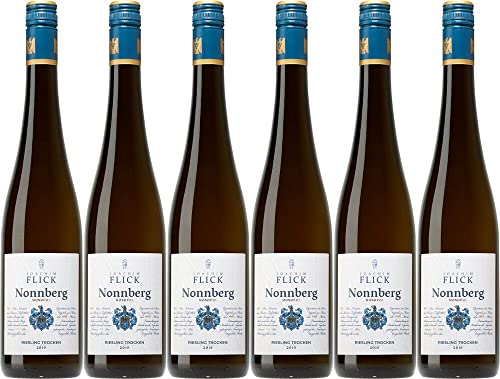 6x Wicker Nonnberg Riesling trocken -Erste Lage- 2020 - Weingut Joachim Flick, Rheingau - Weißwein von Weingut Joachim Flick