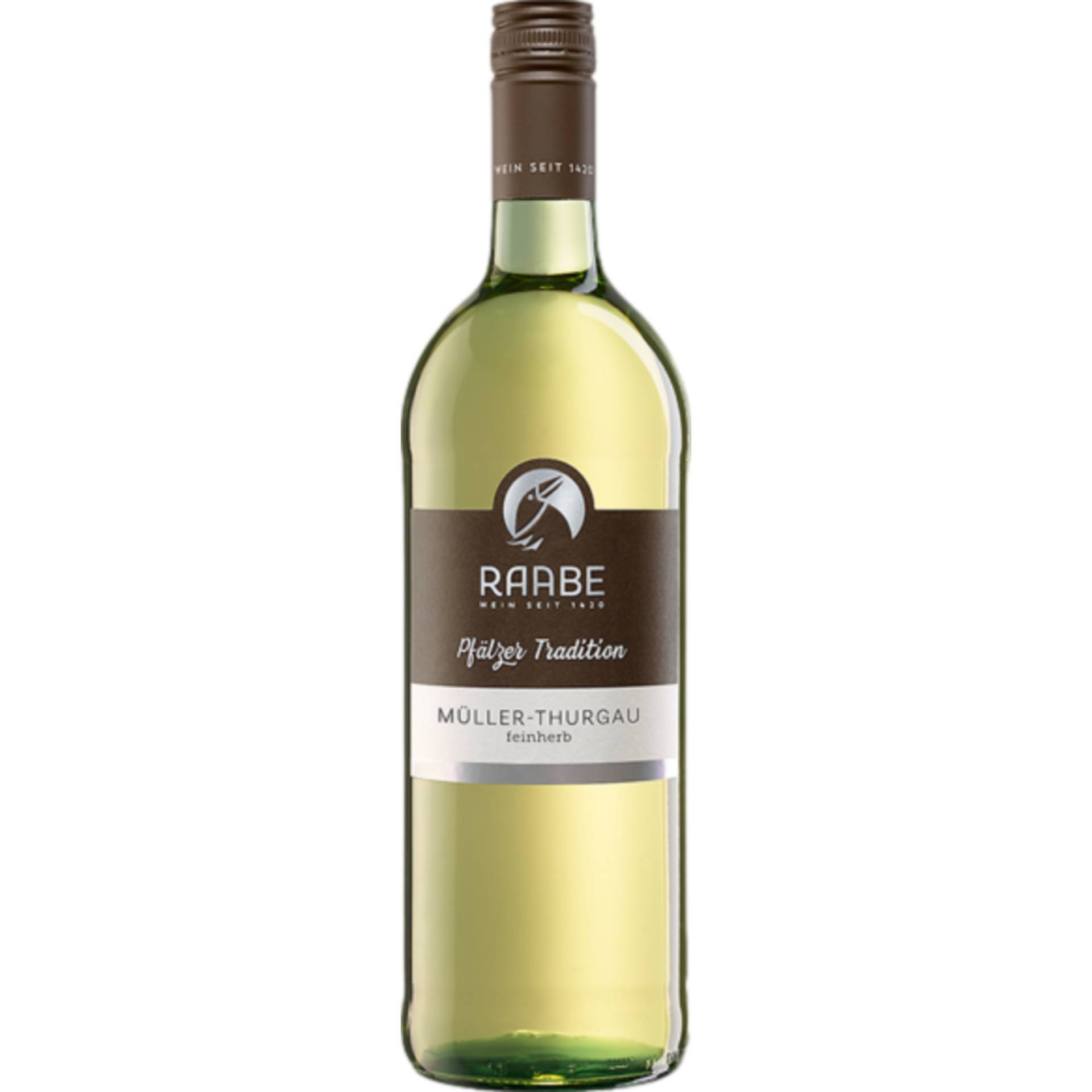 Raabe Pfälzer Tradition Müller-Thurgau, Feinherb, Pfalz, 1 Liter, Pfalz, 2024, Weißwein Raabe Pfälzer Tradition Müller-Thurgau, Feinherb, Pfalz, 1 Liter, Pfalz, 2024, Weißwein von Weingut Joachim Raabe