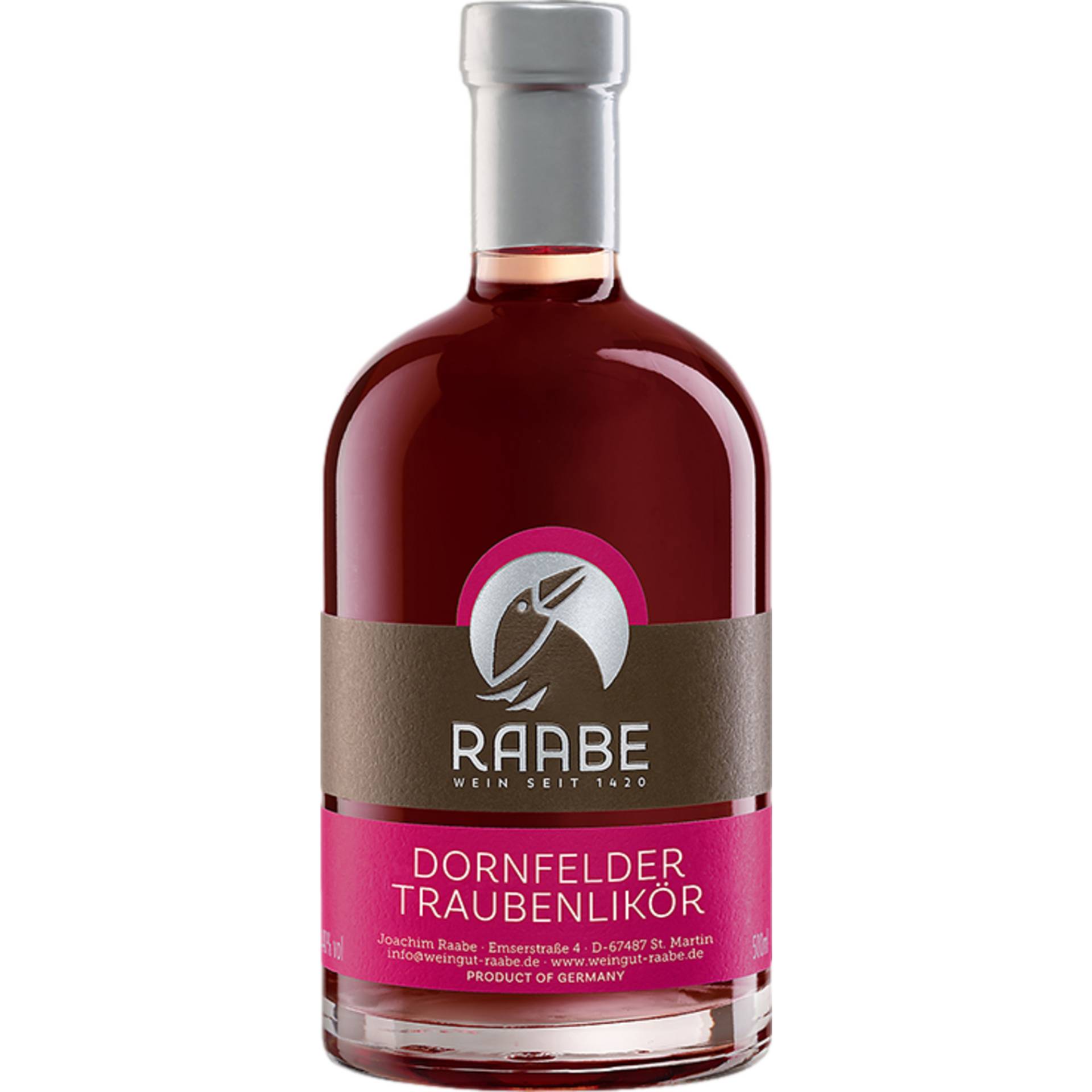 Raabe´s Dornfelder Traubenlikör Pfälzer Geister, Deutschland, 0,5 L, 20 % Vol., Pfalz, Spirituosen Raabe´s Dornfelder Traubenlikör Pfälzer Geister, Deutschland, 0,5 L, 20 % Vol., Pfalz, Spirituosen von Weingut Joachim Raabe