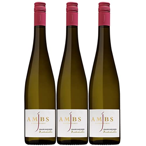 Josef Ambs Grauer Burgunder Buntenhahlen Weißwein deutscher Wein trocken Deutschland I Versanel Paket (3 x 0,75l) von Weingut Josef Ambs