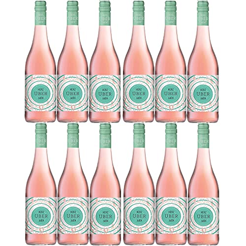 Josef Ambs Herz über Kopf Roséwein deutscher Rose Wein trocken Deutschland I Visando Paket (12 x 0,75l) von GREAT BRITISH TRADING LIMITED