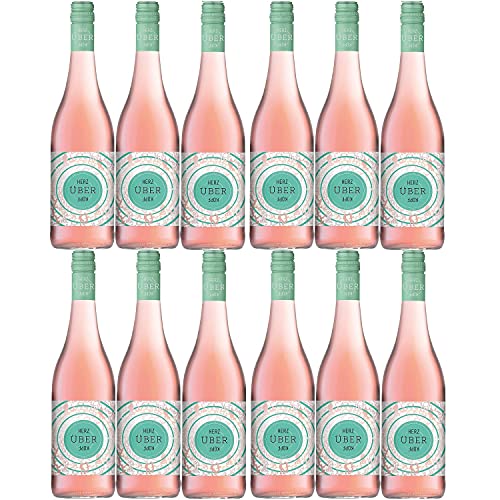 Josef Ambs Herz über Kopf Roséwein deutscher Rose Wein trocken Deutschland I Visando Paket (12 x 0,75l) von Weingut Josef Ambs