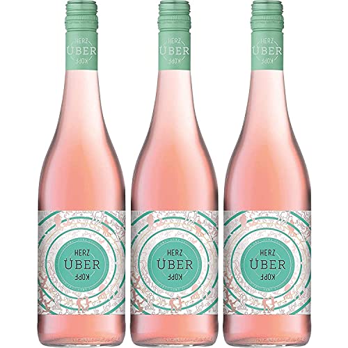 Josef Ambs Herz über Kopf Roséwein deutscher Rose Wein trocken Deutschland I Visando Paket (3 x 0,75l) von Weingut Josef Ambs