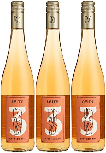 Weingut Josef Leitz EINS-ZWEI-DRY Pinot Noir Rosé QbA 2015 trocken (3 x 0.75 l) von Weingut Josef Leitz