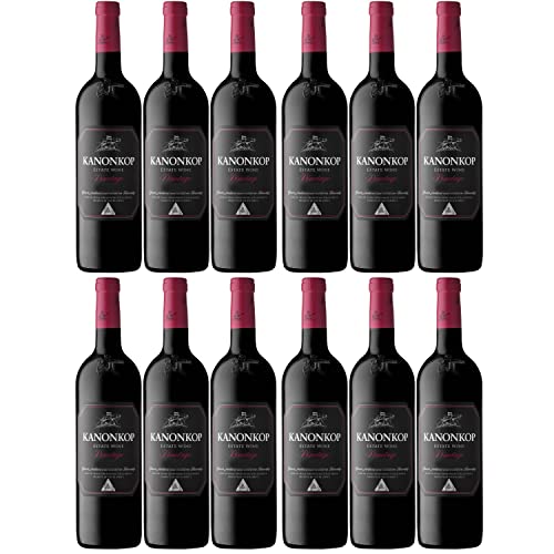 Weingut Kanonkop Kanonkop Black Label Pinotage Stellenbosch Rotwein Wein trocken Südafrika I Visando Paket (12 x 0,75l) von Weingut Kanonkop