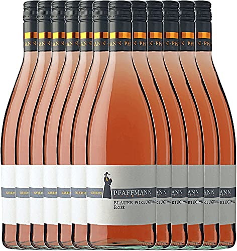 Blauer Portugieser 1,0 l - Markus Pfaffmann - Roséwein 12 x 1,00l VINELLO - 12er - Weinpaket inkl. kostenlosem VINELLO.weinausgießer von Weingut Karl Pfaffmann