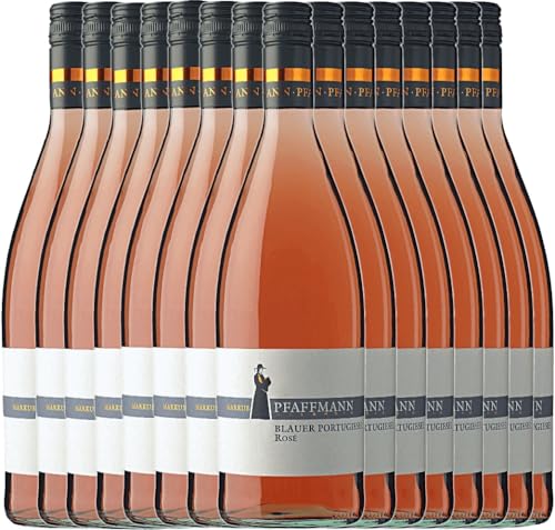 Blauer Portugieser 1,0 l - Markus Pfaffmann - Roséwein 15 x 1,00l VINELLO - 15er - Weinpaket inkl. kostenlosem VINELLO.weinausgießer von Weingut Karl Pfaffmann