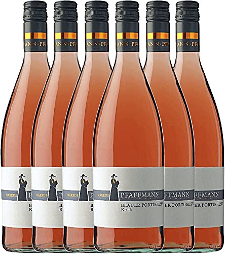 Blauer Portugieser 1,0 l - Markus Pfaffmann - Roséwein 6 x 1,00l VINELLO - 6er - Weinpaket inkl. kostenlosem VINELLO.weinausgießer von Weingut Karl Pfaffmann