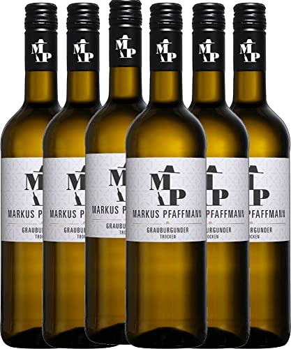 MP Grauburgunder von Markus Pfaffmann - Weißwein 6 x 0,75l 2022 VINELLO - 6er - Weinpaket inkl. kostenlosem VINELLO.weinausgießer von Weingut Karl Pfaffmann
