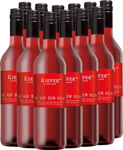 Tanz auf dem Vulkan Rotling Weingut Kiefer Roséwein 12 x 0,75l VINELLO - 12 x Weinpaket inkl. kostenlosem VINELLO.weinausgießer von Weingut Kiefer