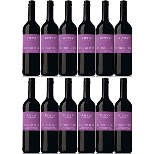 Weingut Kiefer Die Freude teilen QbA Rotwein Wein Cuvée Lieblich Deutschland I Visando Paket (12 x 0,75l) von Weingut Kiefer