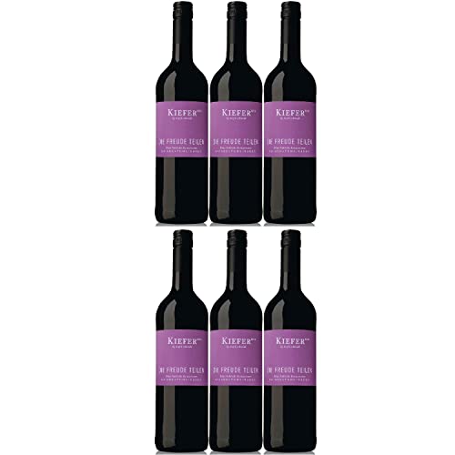 Weingut Kiefer Die Freude teilen QbA Rotwein Wein Cuvée Lieblich Deutschland I Visando Paket (6 x 0,75l) von Weingut Kiefer