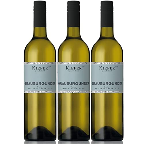 Weingut Kiefer Freche Kaiserstühler Grauburgunder Weißwein Wein Trocken Deutschland I Visando Paket (3 x 0,75l) von Weingut Kiefer