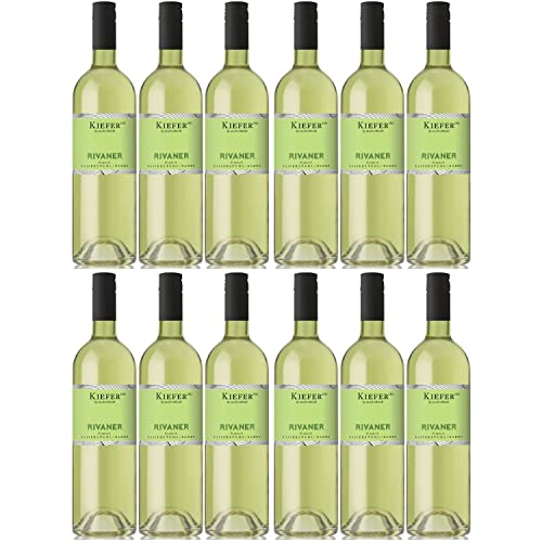 Weingut Kiefer Freche Kaiserstühler Rivaner Weißwein Wein Feinherb Deutschland I Visando Paket (12 x 0,75l) von Weingut Kiefer