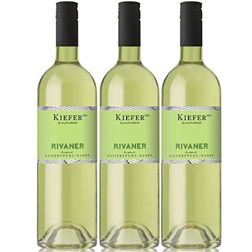 Weingut Kiefer Freche Kaiserstühler Rivaner Weißwein Wein Feinherb Deutschland I Visando Paket (3 x 0,75l) von Weingut Kiefer
