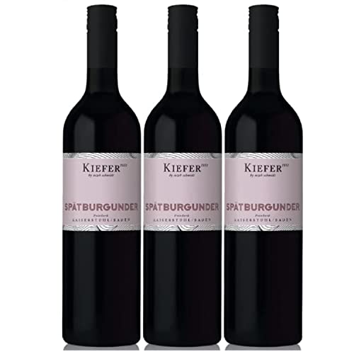 Weingut Kiefer Freche Kaiserstühler Spätburgunder Rotwein Wein Feinherb Deutschland I Visando Paket (3 x 0,7l) von Weingut Kiefer