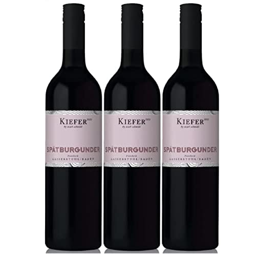 Weingut Kiefer Freche Kaiserstühler Spätburgunder Rotwein Wein Feinherb Deutschland I Visando Paket (3 x 0,7l) von Weingut Kiefer