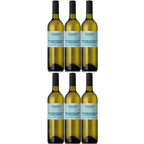 Weingut Kiefer Freche Kaiserstühler Weißburgunder Chardonnay Weißwein Wein Cuvée Trocken Deutschland I Visando Paket (6 x 0,75l) von Weingut Kiefer