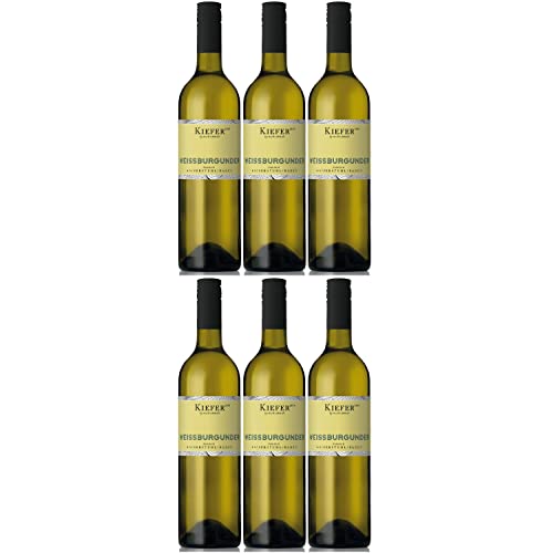 Weingut Kiefer Freche Kaiserstühler Weißburgunder QbA Weißwein Wein Feinherb Deutschland I Visando Paket (6 x 0,75l) von Weingut Kiefer