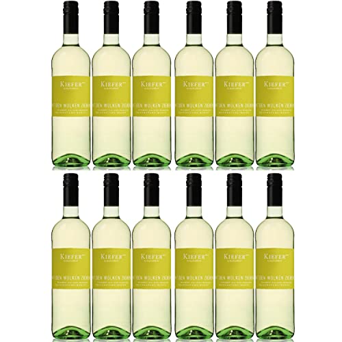 Weingut Kiefer Mit den Wolken ziehen QbA Weisswein Wein Cuvee Trocken Deutschland I Visando Paket (12 x 0,75l) von Weingut Kiefer
