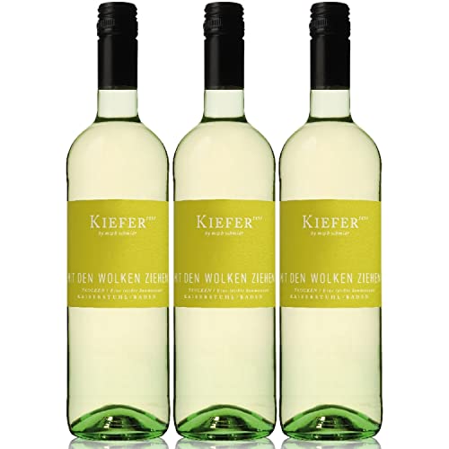 Weingut Kiefer Mit den Wolken ziehen QbA Weisswein Wein Cuvee Trocken Deutschland I Visando Paket (3 x 0,75l) von Weingut Kiefer