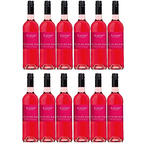 Weingut Kiefer Schmetterlinge im Bauch QbA Roséwein Wein Cuvée Feinherb Deutschland Inkl. FeinWert E-Book (12 x 0,75l) von Weingut Kiefer