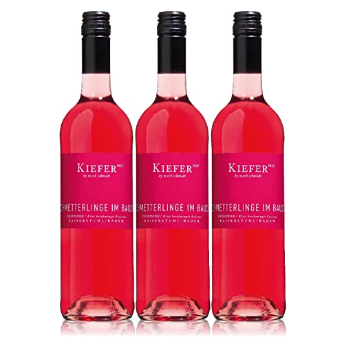 Weingut Kiefer Schmetterlinge im Bauch QbA Roséwein Wein Cuvée Feinherb Deutschland Inkl. FeinWert E-Book (3 x 0,75l) von Weingut Kiefer