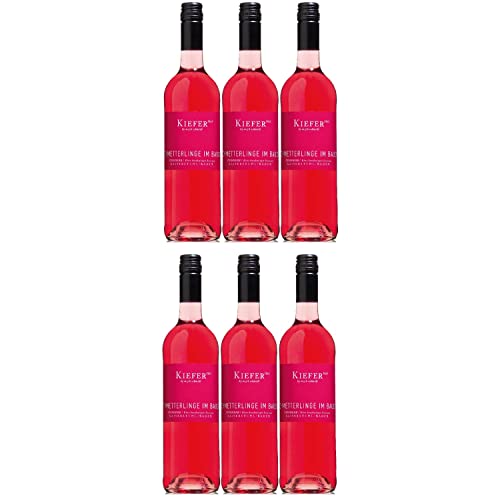 Weingut Kiefer Schmetterlinge im Bauch QbA Roséwein Wein Cuvée Feinherb Deutschland Inkl. FeinWert E-Book (6 x 0,75l) von Weingut Kiefer