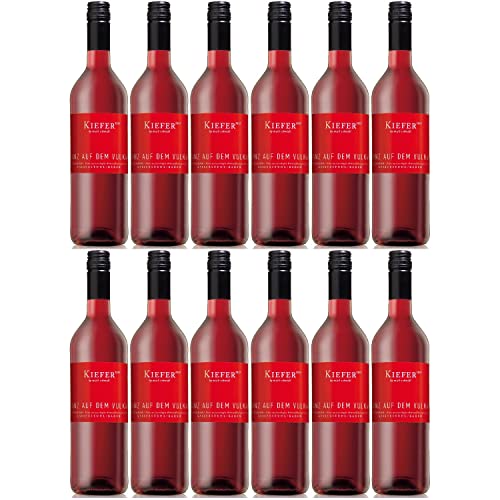 Weingut Kiefer Tanz auf dem Vulkan QbA Roséwein Wein Cuvée Feinherb Deutschland Inkl FeinWert E-Book (12 x 0,75l) von Weingut Kiefer