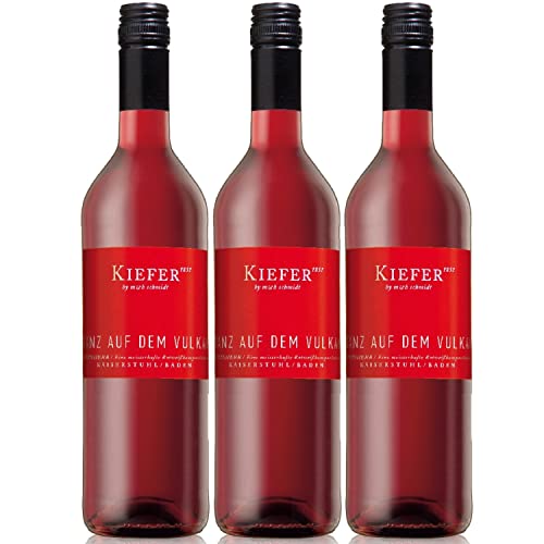 Weingut Kiefer Tanz auf dem Vulkan QbA Roséwein Wein Cuvée Feinherb Deutschland Inkl FeinWert E-Book (3 x 0,75l) von Weingut Kiefer