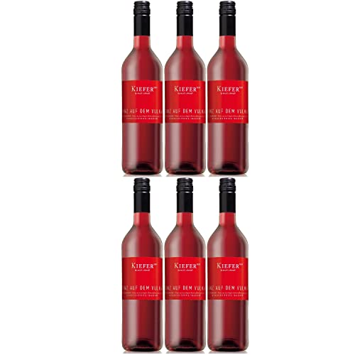 Weingut Kiefer Tanz auf dem Vulkan QbA Roséwein Wein Cuvée Feinherb Deutschland Inkl. FeinWert E-Book (6 x 0,75l) von Weingut Kiefer