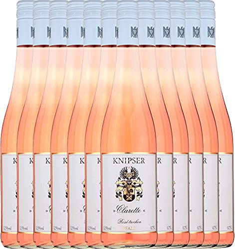 Clarette Rosé von Knipser - Rosémwein 12 x 0,75l VINELLO - 12er - Weinpaket inkl. kostenlosem VINELLO.weinausgießer von Weingut Knipser