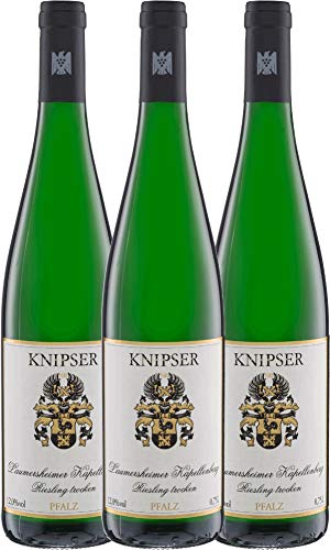 VINELLO 3er Weinpaket Weißwein - Kapellchen Riesling - Knipser mit Weinausgießer | 3 x 0,75 Liter VINELLO 3er Weinpaket Weißwein - Kapellchen Riesling - Knipser mit Weinausgießer | 3 x 0,75 Liter von Weingut Knipser