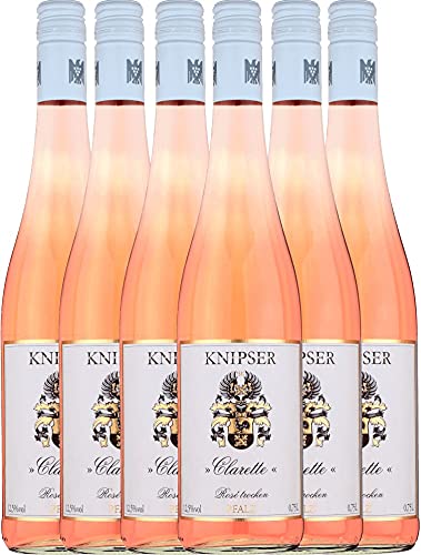 Clarette Rosé von Knipser - Rosémwein 6 x 0,75l 2021 VINELLO - 6er - Weinpaket inkl. kostenlosem VINELLO.weinausgießer von Weingut Knipser