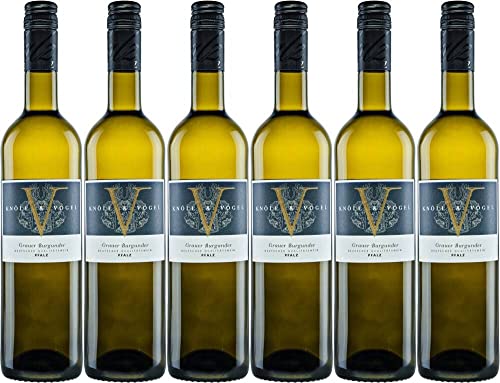 6x Grauer Burgunder trocken 2021 - Weingut Knöll & Vogel, Pfalz - Weißwein von Weingut Knöll & Vogel