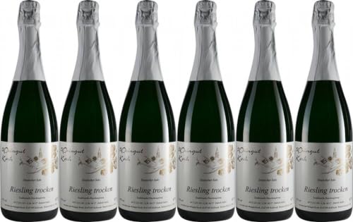 6x Riesling Sekt trocken 2022 - Weingut Koch, Pfalz - Weißwein von Weingut Koch