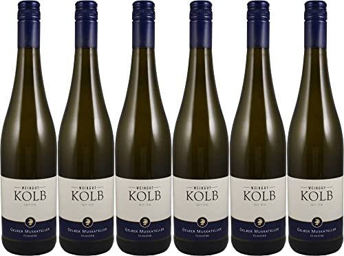 6x Gelber Muskateller feinherb 2021 - Weingut Kolb, Rheinhessen - Weißwein von Weingut Kolb