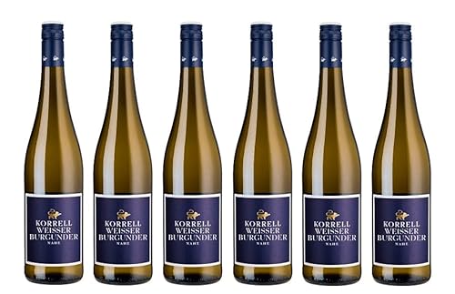 6x 0,75l - Weingut Korrell - Weißer Burgunder - Gutswein - Qualitätswein Nahe - Deutschland - Weißwein trocken von Weingut Korrell