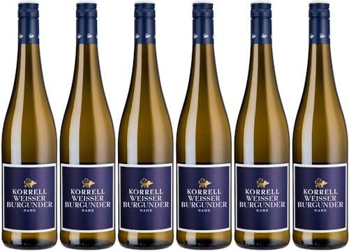 6x Weissburgunder Gutswein trocken 2022 - Weingut Korrell, Nahe - Weißwein von Weingut Korrell