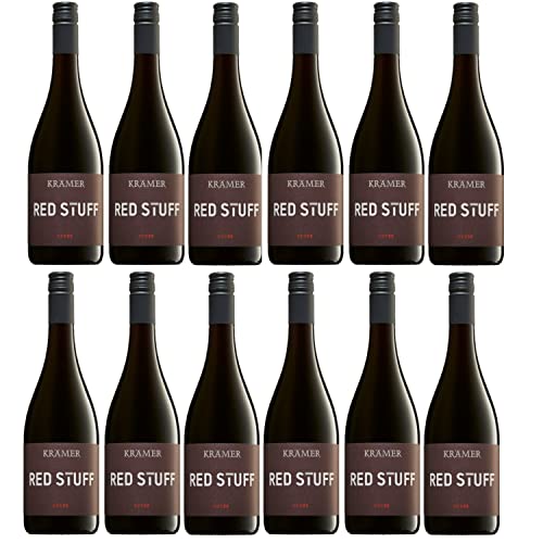 Krämer Red Stuff Rotwein Cuvée Rotwein deutscher Wein trocken QbA Deutschland I Versanel Paket (12 Flaschen) von Weingut Krämer