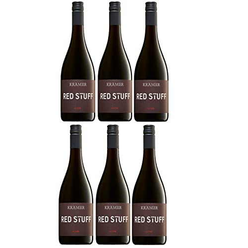 Krämer Red Stuff Rotwein Cuvée Rotwein deutscher Wein trocken QbA Deutschland I Versanel Paket (6 Flaschen) von Weingut Krämer