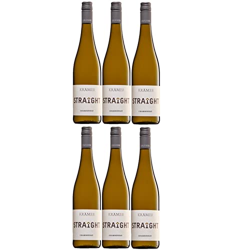 Krämer Straight Chardonnay Weißwein deutscher Wein trocken QbA I Versanel Paket (6 x 0,75l) von Weingut Krämer