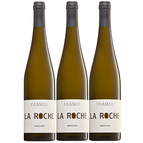 Krämer Straight La Roche Riesling Weißwein deutscher Wein trocken QbA Deutschland I Versanel Paket (3 x 0,75l) von Weingut Krämer