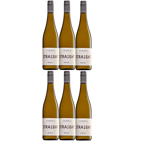 Krämer Straight Riesling Weißwein deutscher Wein trocken QbA Deutschland I Versanel Paket (6 x 0,75l) von Weingut Krämer