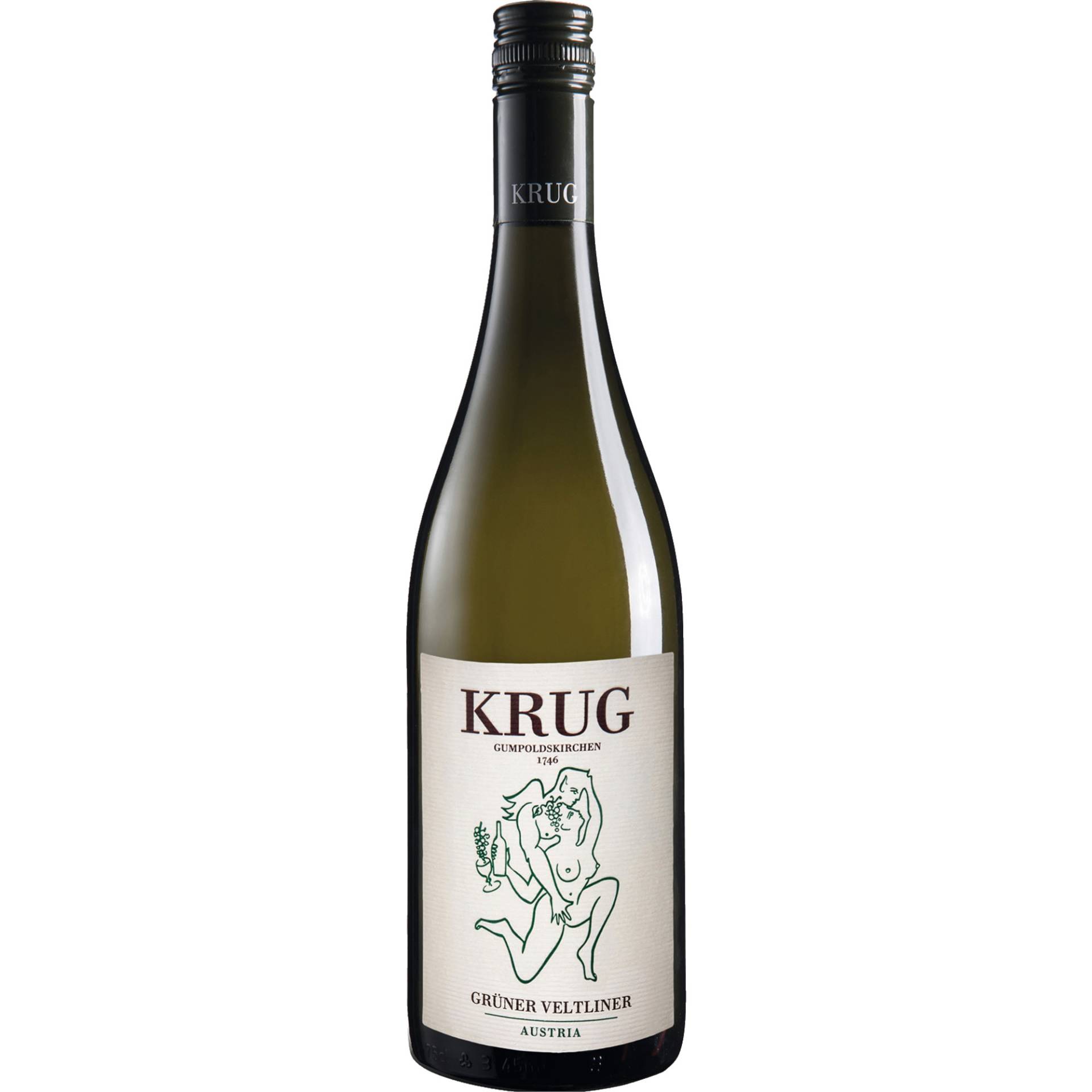 Weingut Krug Grüner Veltliner, Thermenregion, Niederösterreich, 2023, Weißwein von Weingut Krug,2352,Gumpoldskirchen,Österreich